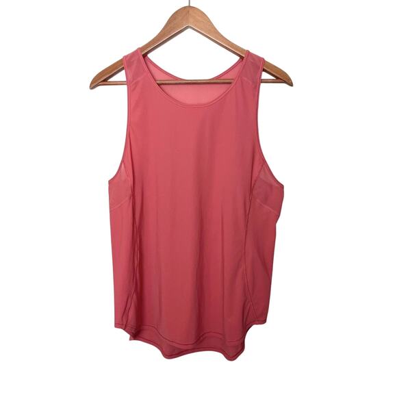 Lululemon Women's Salmon Orange Mesh Detail Athletic Tank Top 10 12 - Picture 1 of 6